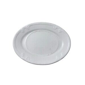 C.1855 John Alcock Trent Oval Ironstone Platter Plate White Ribbon Trim